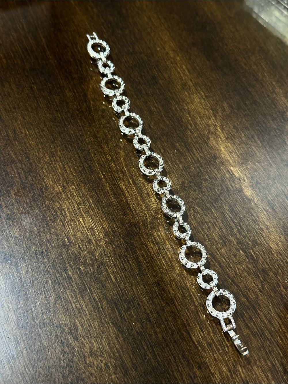 925 Sterling Silver Circle Link Bracelet - Women's Elegant Bracelet